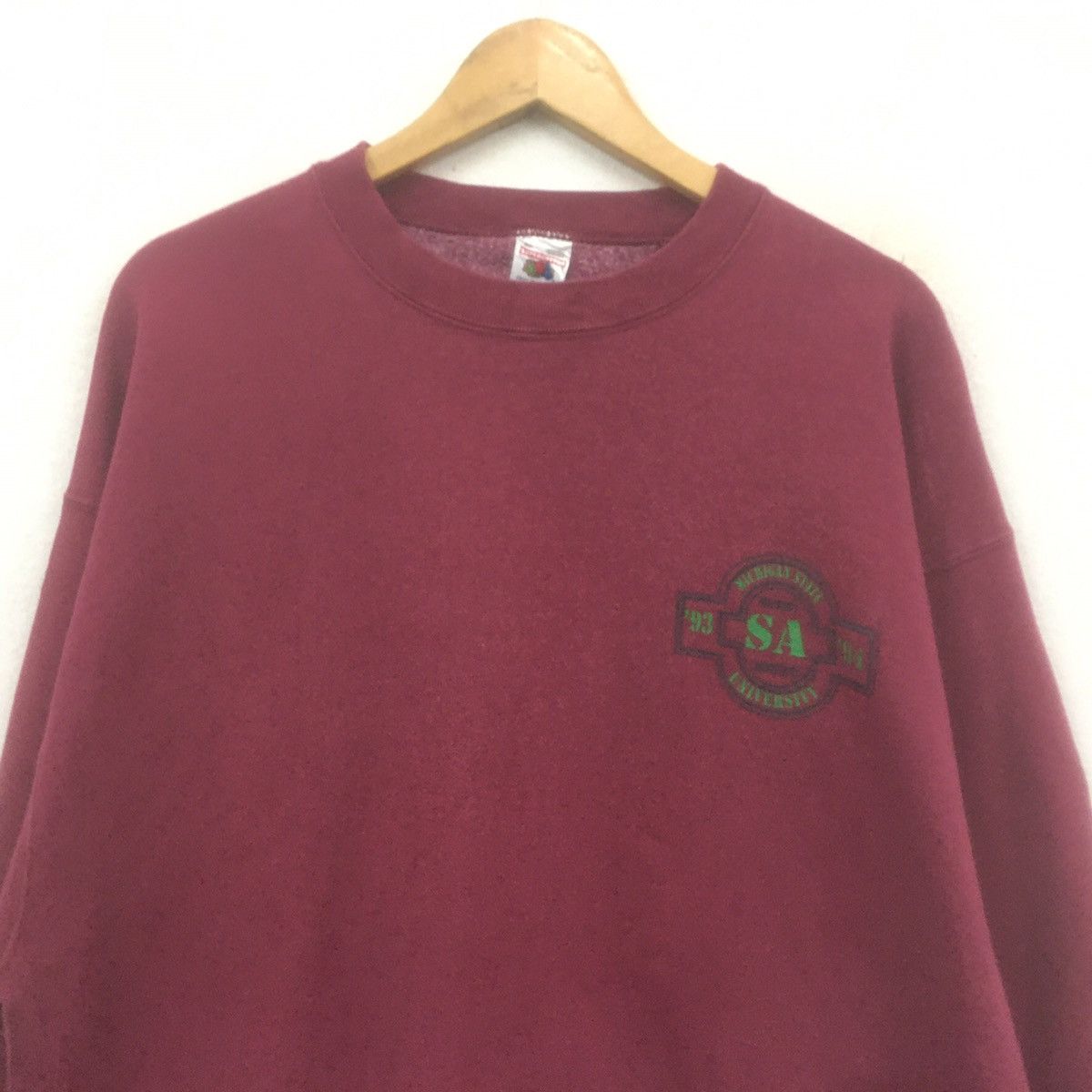 Fruit Of The Loom × Vintage Vintage MICHIGAN State University Sweatshirt Pullover Size US XL / EU 56 / 4 - 2 Thumbnail