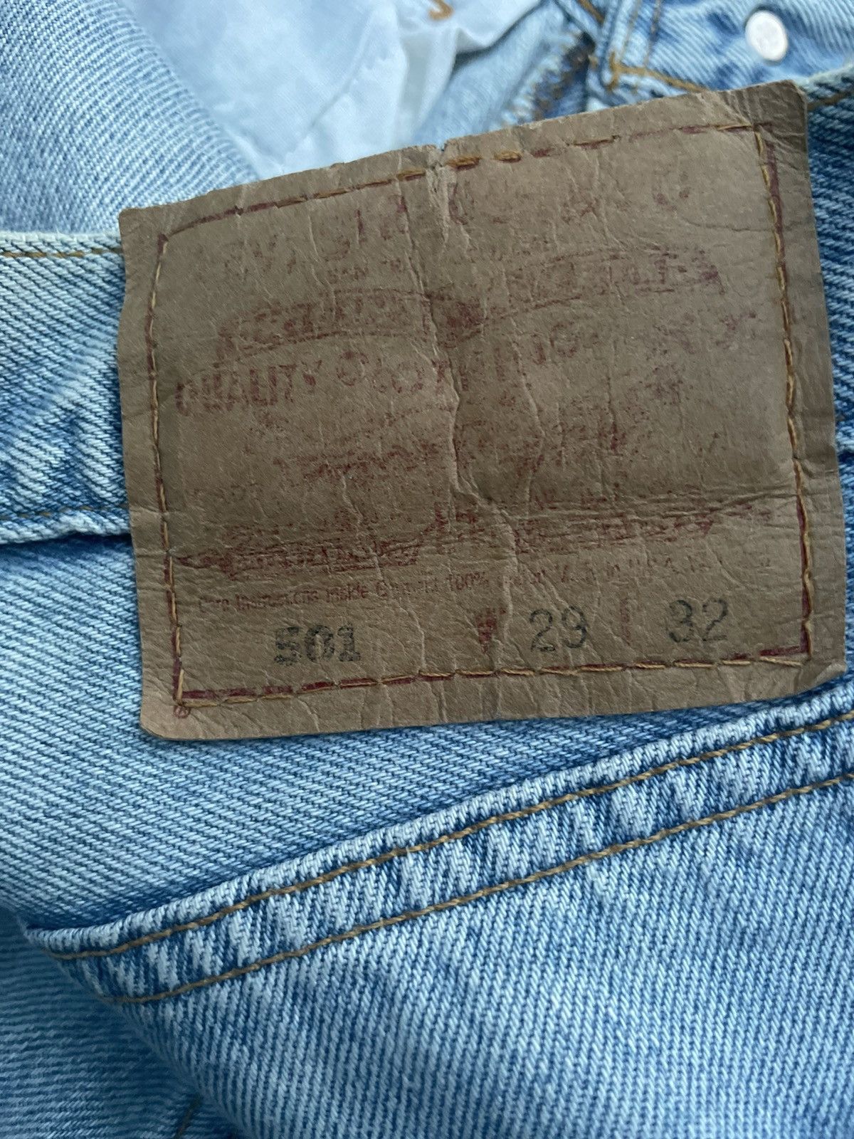 Levi's × Vintage Vintage Levi’s 501 1996 Usa Aging Faded Wash Size US 28 / EU 44 - 8 Thumbnail