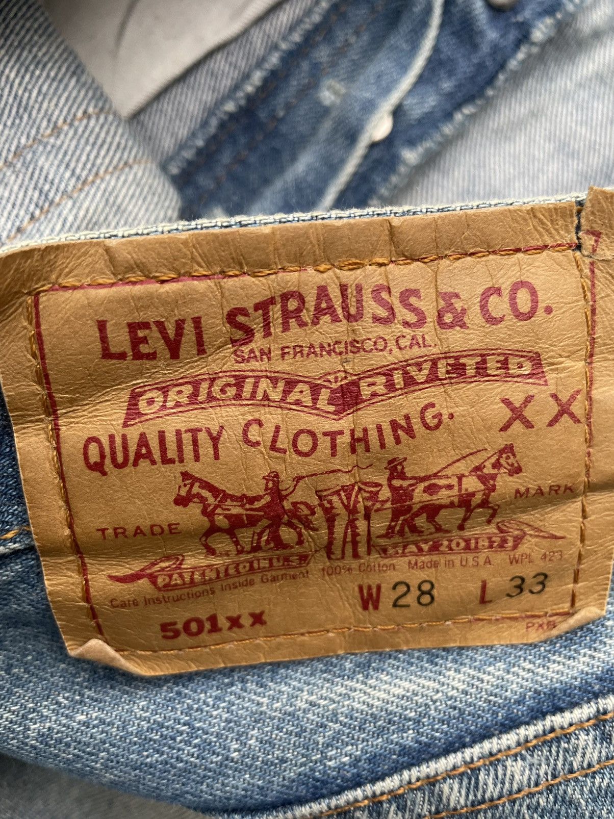 Levi's Vintage Levi’s 501XX e 1991 Usa Aging Distressed Size US 28 / EU 44 - 15 Thumbnail