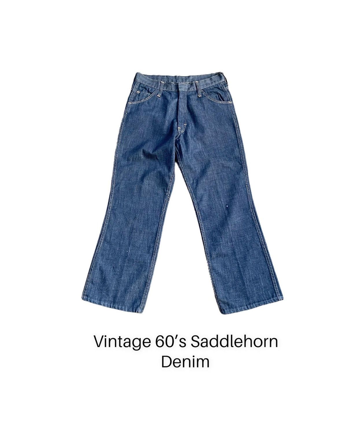 Vintage Vintage 60’s Saddlehorn Flare Denim Size US 29 - 1 Thumbnail