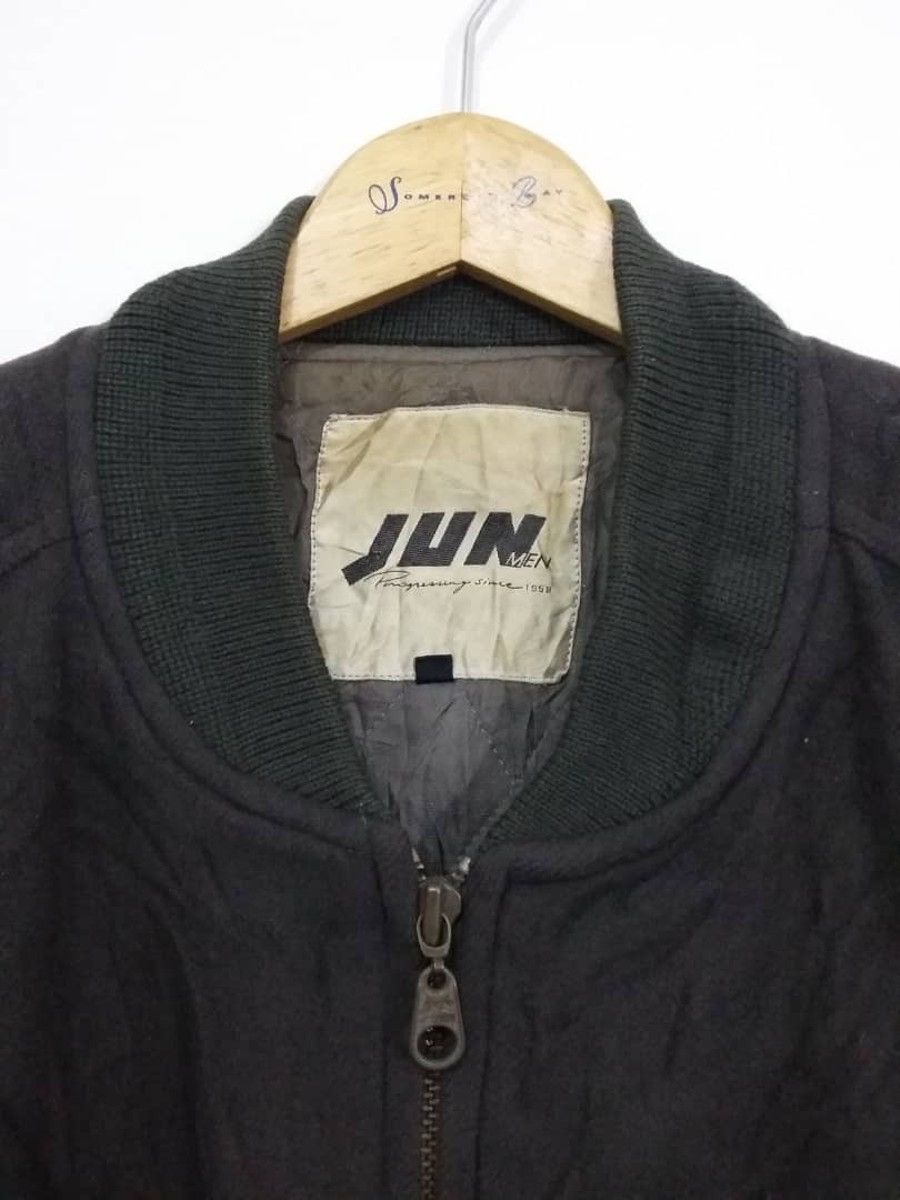 Vintage Vintage Jun Men Varsity Leather Sleeve Jacket Size US M / EU 48-50 / 2 - 3 Thumbnail