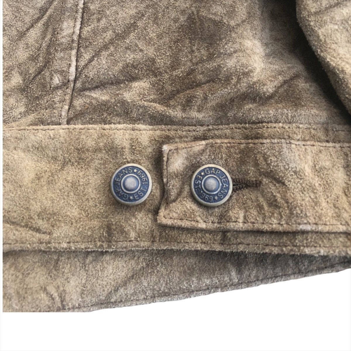 Gap Vintage Gap Blue Jeans Suede Leather Jacket Size US S / EU 44-46 / 1 - 7 Thumbnail
