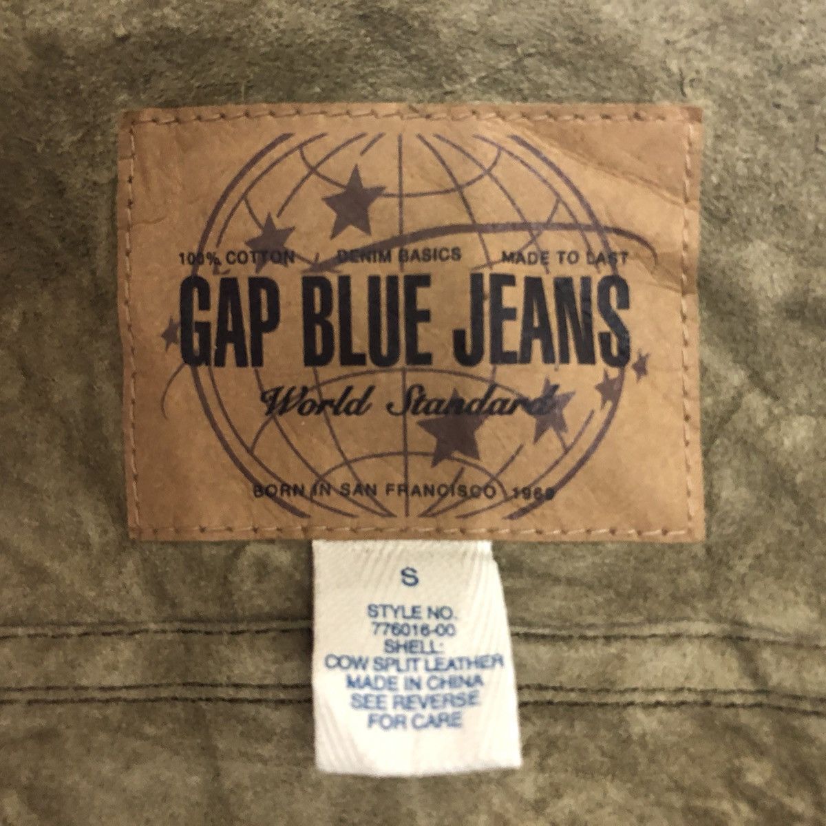 Gap Vintage Gap Blue Jeans Suede Leather Jacket Size US S / EU 44-46 / 1 - 9 Thumbnail
