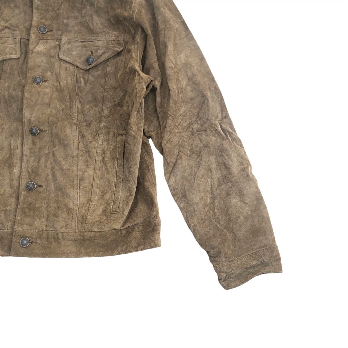 Gap Vintage Gap Blue Jeans Suede Leather Jacket Size US S / EU 44-46 / 1 - 3 Thumbnail