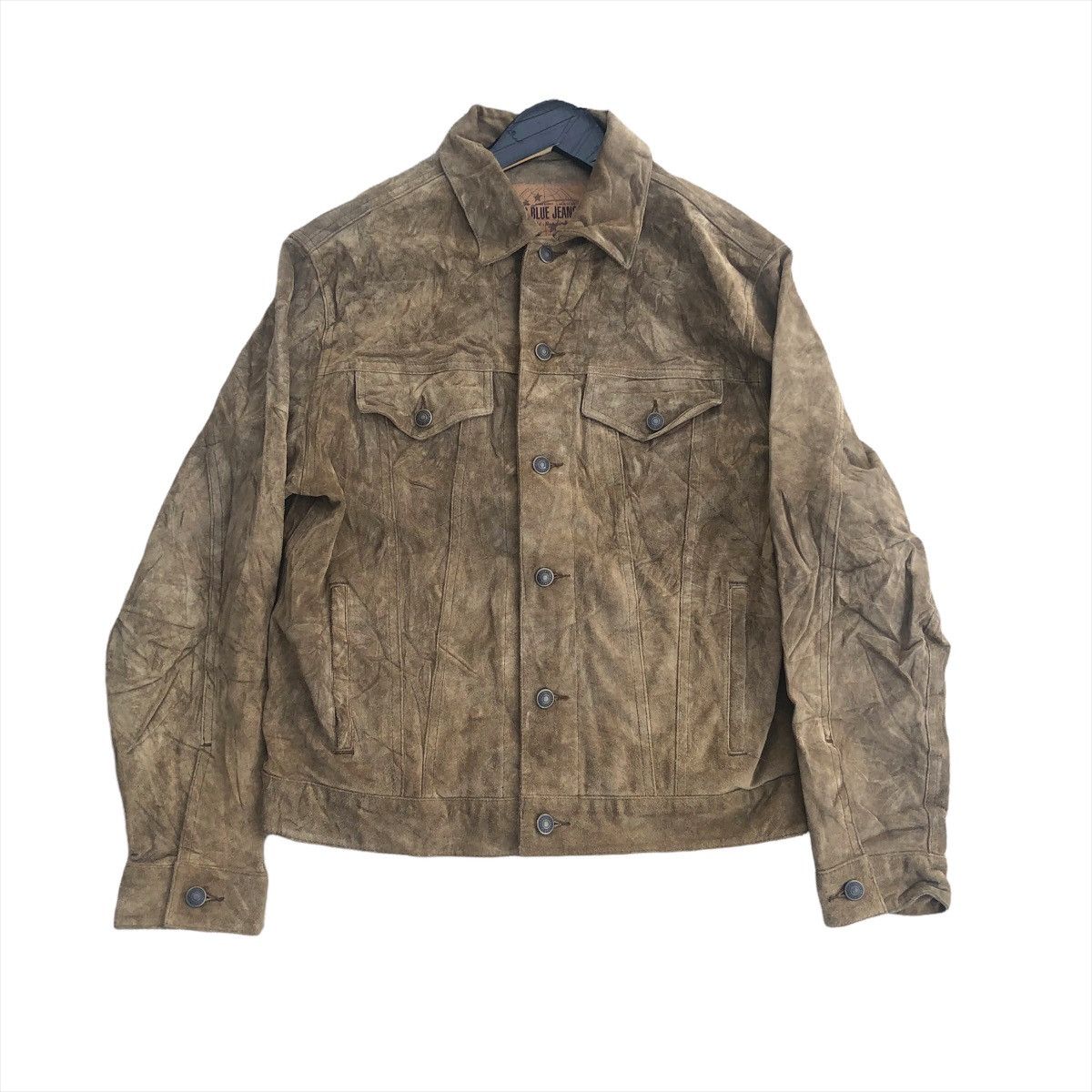 Gap Vintage Gap Blue Jeans Suede Leather Jacket Size US S / EU 44-46 / 1 - 5 Thumbnail