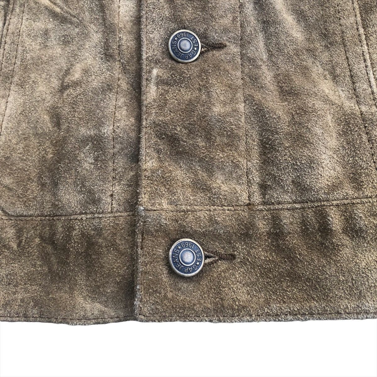 Gap Vintage Gap Blue Jeans Suede Leather Jacket Size US S / EU 44-46 / 1 - 8 Thumbnail