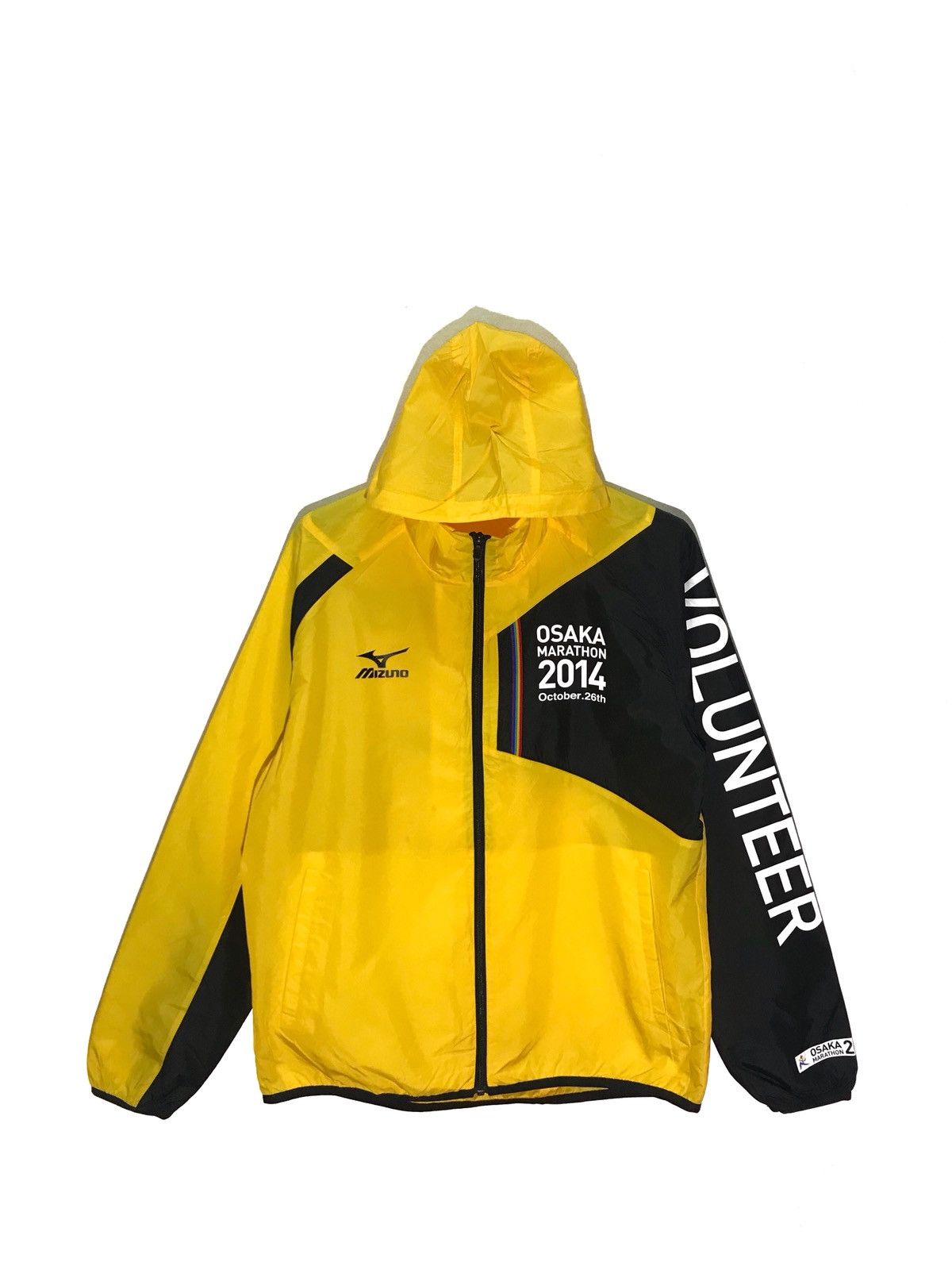 Mizuno Mizuno Running Osaka Marathon Volunteer Hooded Windbreaker Size US S / EU 44-46 / 1 - 1 Thumbnail