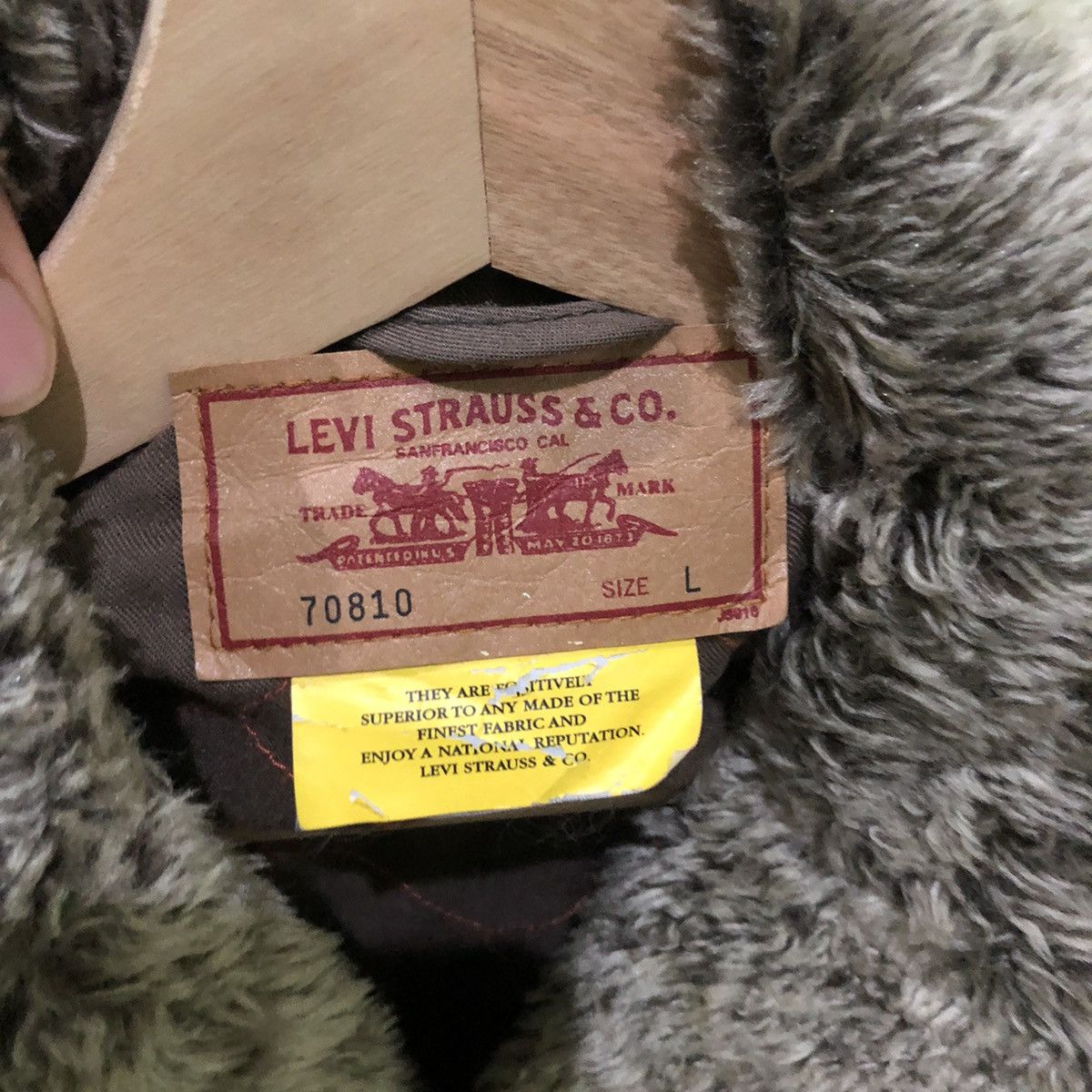 Levi's Vintage Levis Collar Fur Jacket Size US L / EU 52-54 / 3 - 9 Thumbnail