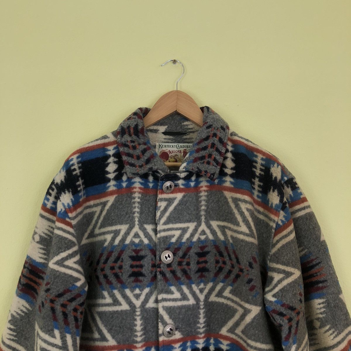Japanese Brand Wool Jacket Navajo Indigo by Kentucky Cardinal Nice Design Size US M / EU 48-50 / 2 - 3 Thumbnail