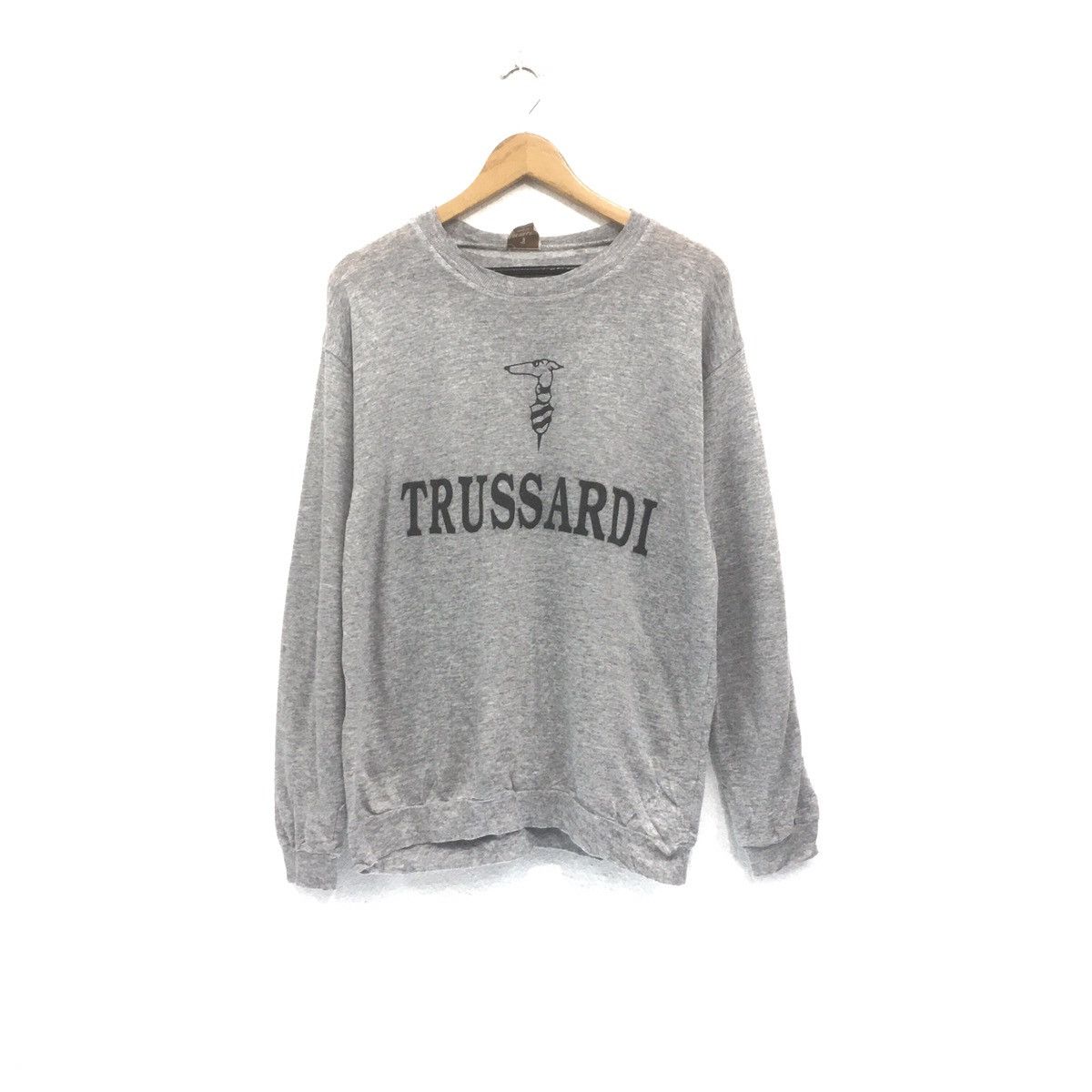 Trussardi × Vintage Vintage 90’s Trussardi Sweatshirt Crewneck Spellout Size US M / EU 48-50 / 2 - 1 Thumbnail