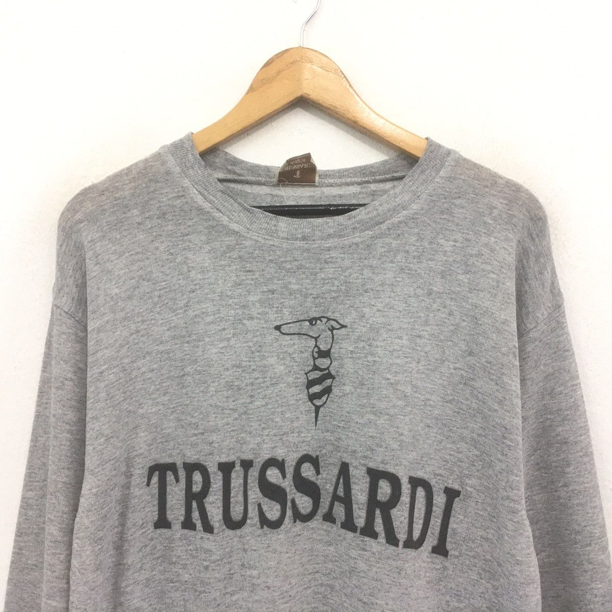 Trussardi × Vintage Vintage 90’s Trussardi Sweatshirt Crewneck Spellout Size US M / EU 48-50 / 2 - 2 Thumbnail