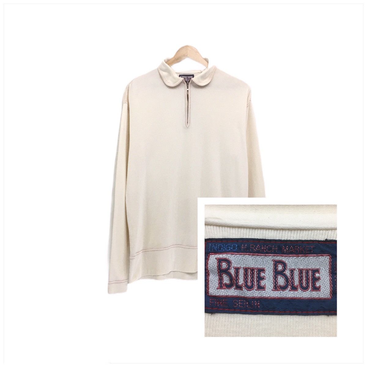 Blue Blue Japan × Japanese Brand × Vintage Blue Blue Japan Sweatshirt halfzip Size US M / EU 48-50 / 2 - 1 Thumbnail