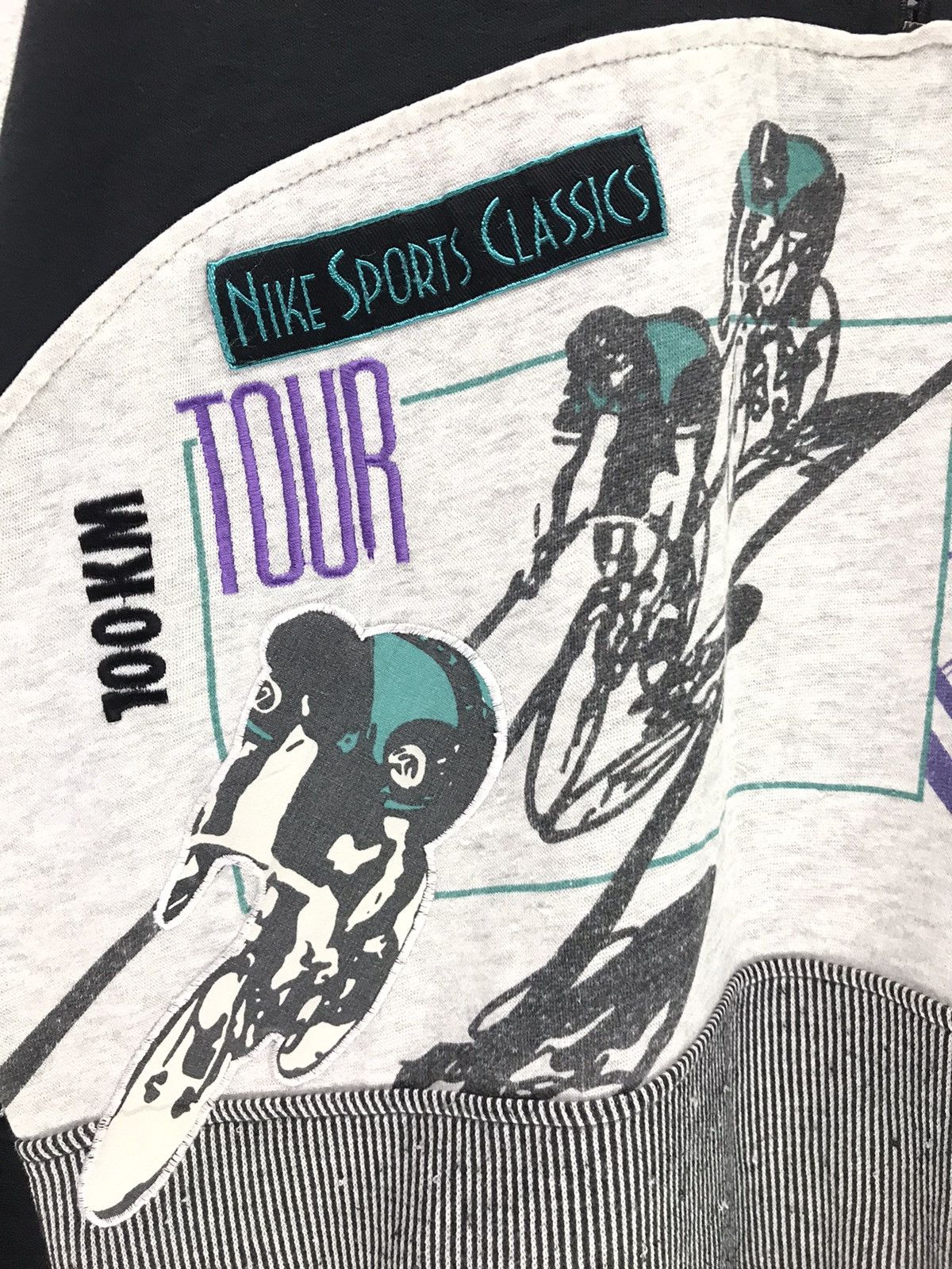 Nike Vintage 90s Nike Sport Classic Bicycle Multicolour Sweater Size US L / EU 52-54 / 3 - 3 Thumbnail