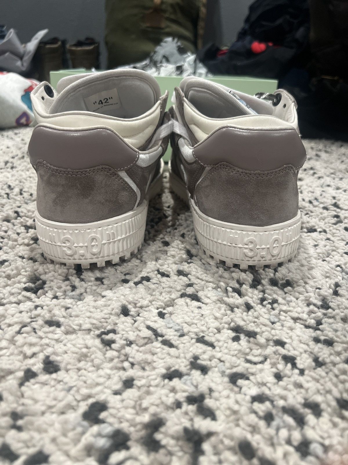 Off-White OFF-WHITE C/O VIRGIL ABLOH Grey 3.0 Off Court Suede Sneakers Size US 9 / EU 42 - 11 Thumbnail