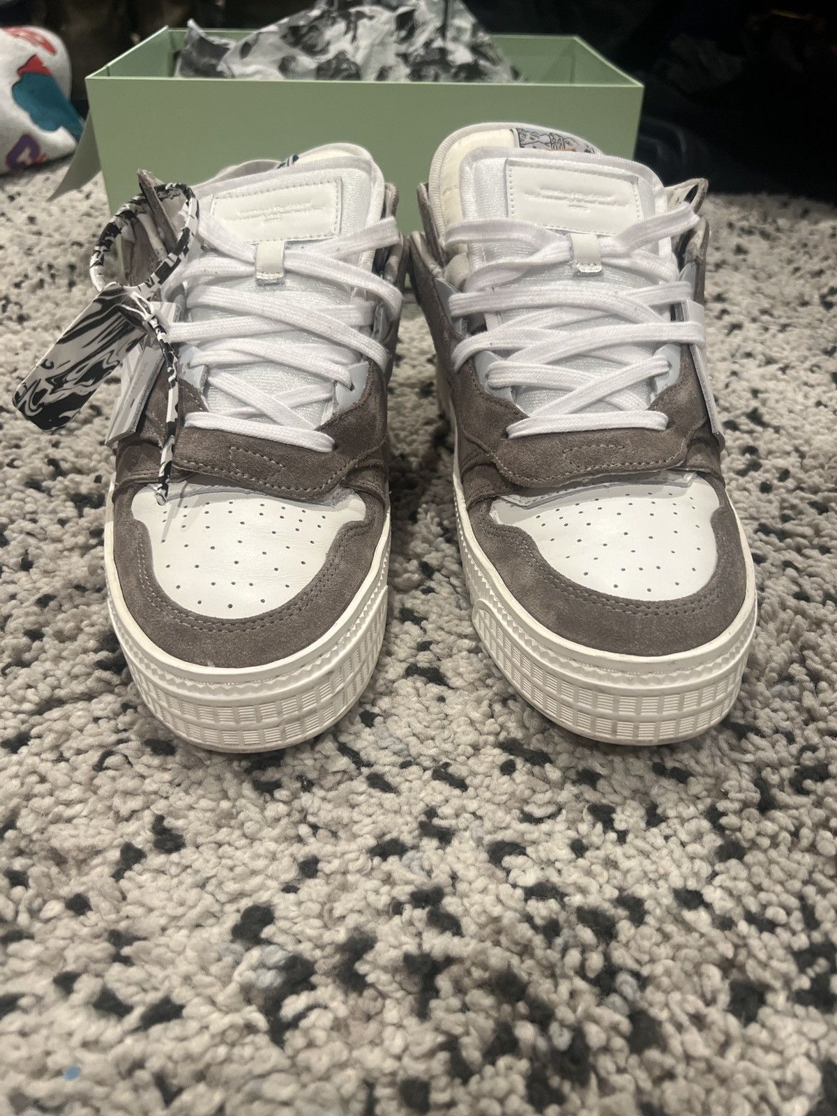 Off-White OFF-WHITE C/O VIRGIL ABLOH Grey 3.0 Off Court Suede Sneakers Size US 9 / EU 42 - 10 Thumbnail