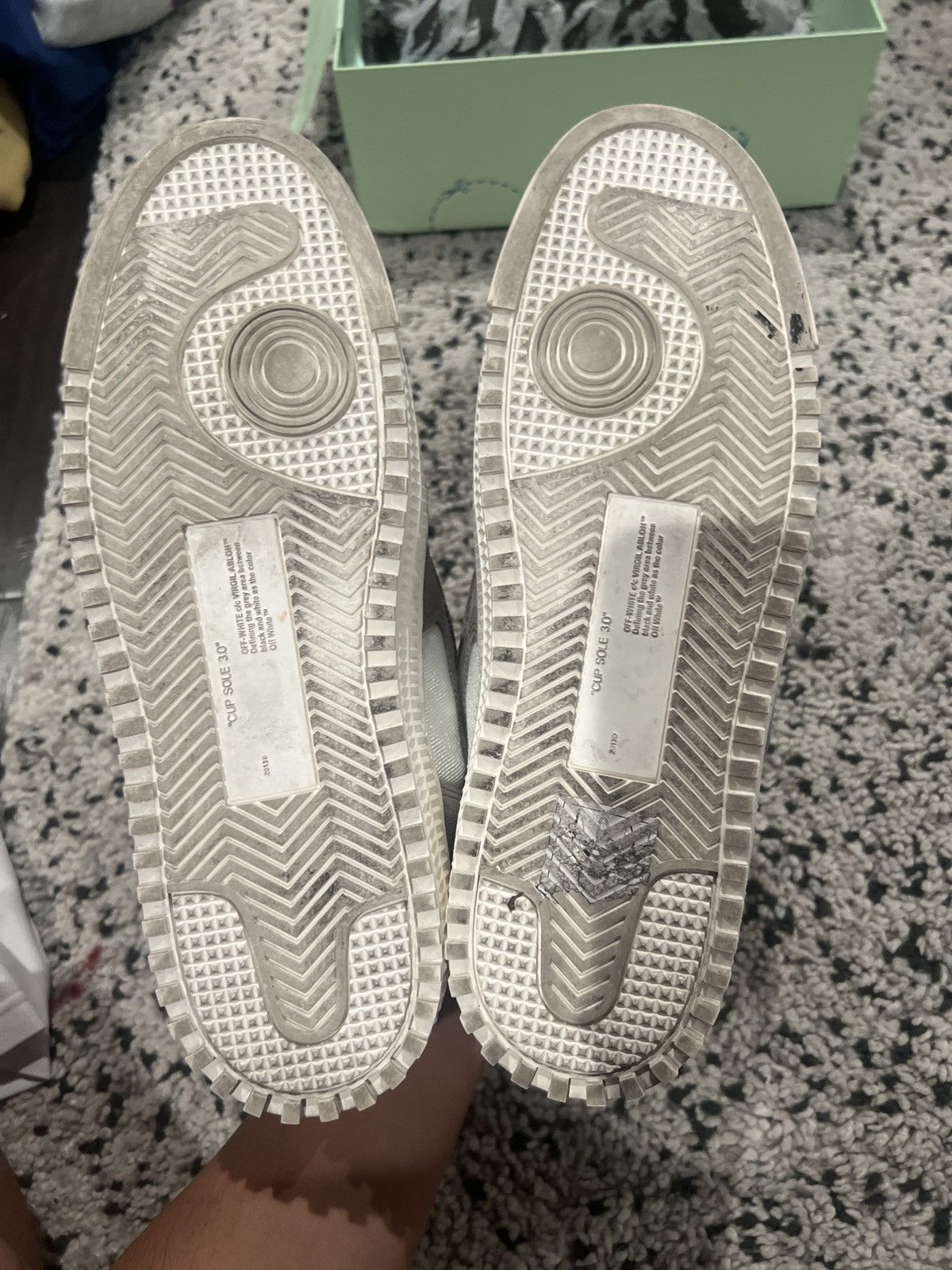 Off-White OFF-WHITE C/O VIRGIL ABLOH Grey 3.0 Off Court Suede Sneakers Size US 9 / EU 42 - 12 Thumbnail