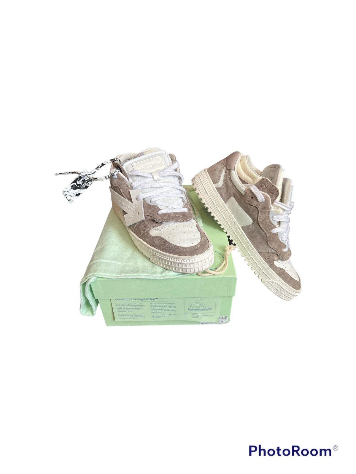 Off-White OFF-WHITE C/O VIRGIL ABLOH Grey 3.0 Off Court Suede Sneakers Size US 9 / EU 42 - 4 Thumbnail