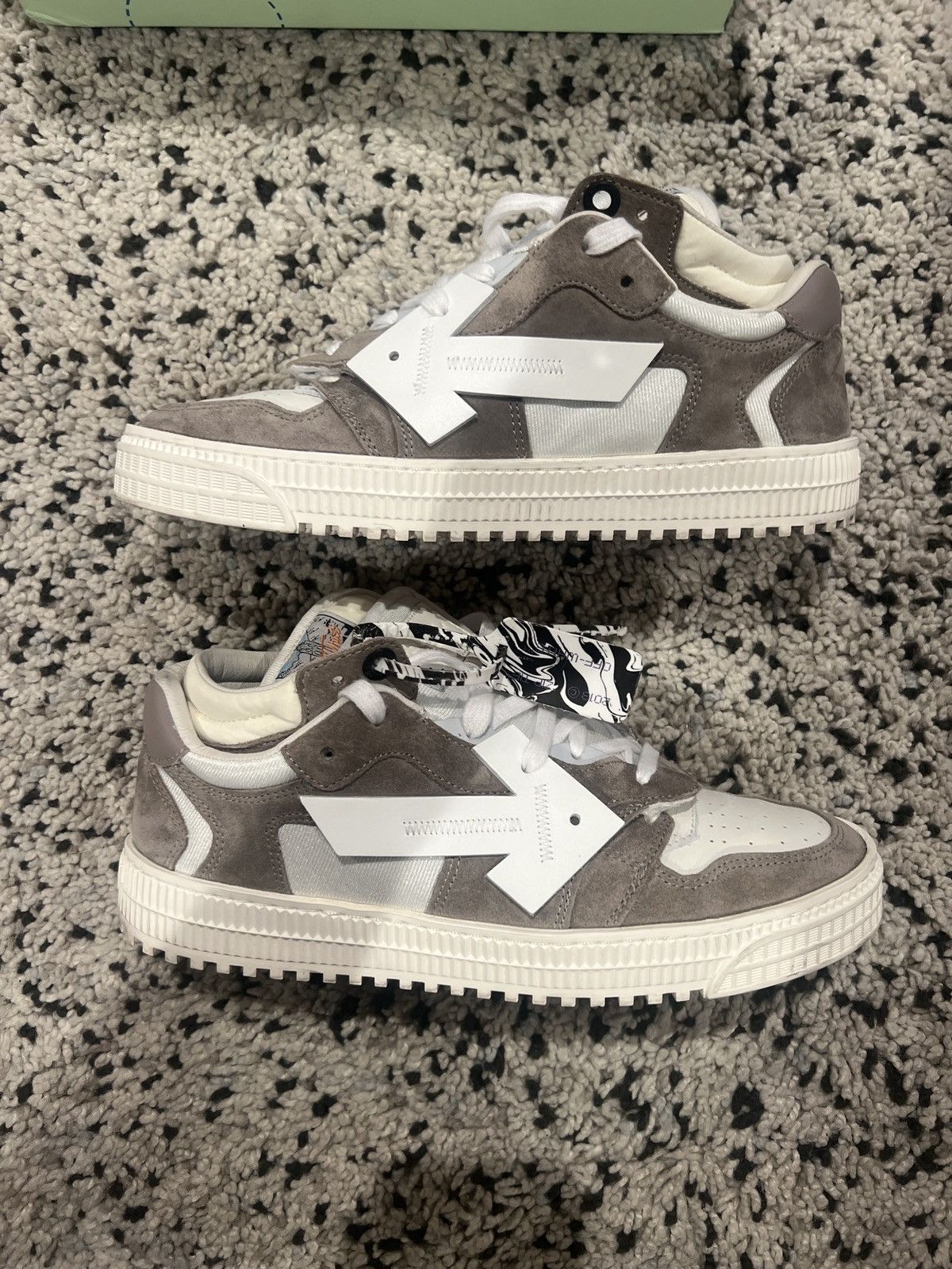 Off-White OFF-WHITE C/O VIRGIL ABLOH Grey 3.0 Off Court Suede Sneakers Size US 9 / EU 42 - 8 Thumbnail