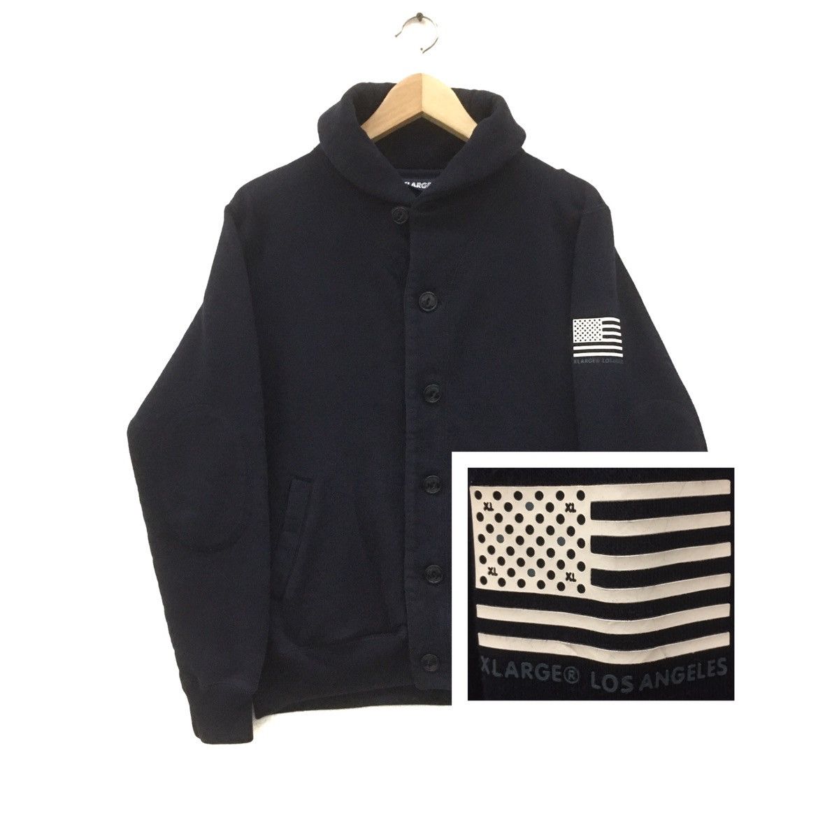 image of X Large x Xlarge Vintage X-Large Button Up X-Large Los Angeles in Black, Men's (Size Small)