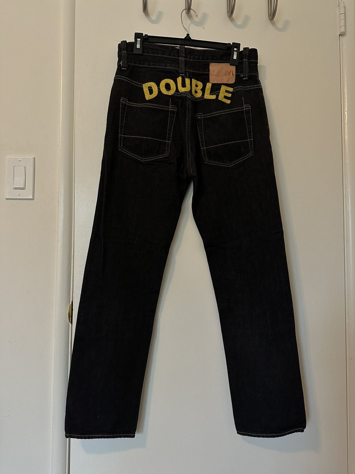 image of Ganryuu Comme Des Garcons Double Denim Jeans Black, Men's (Size 30)