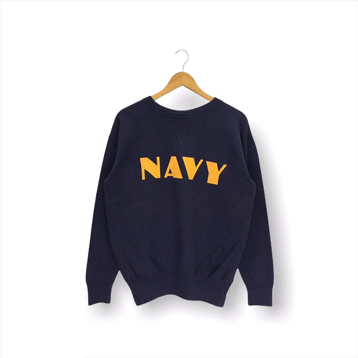 Vintage × Warehouse Warehouse Navy Army Military Design Sweatshirt Size US M / EU 48-50 / 2 - 1 Thumbnail