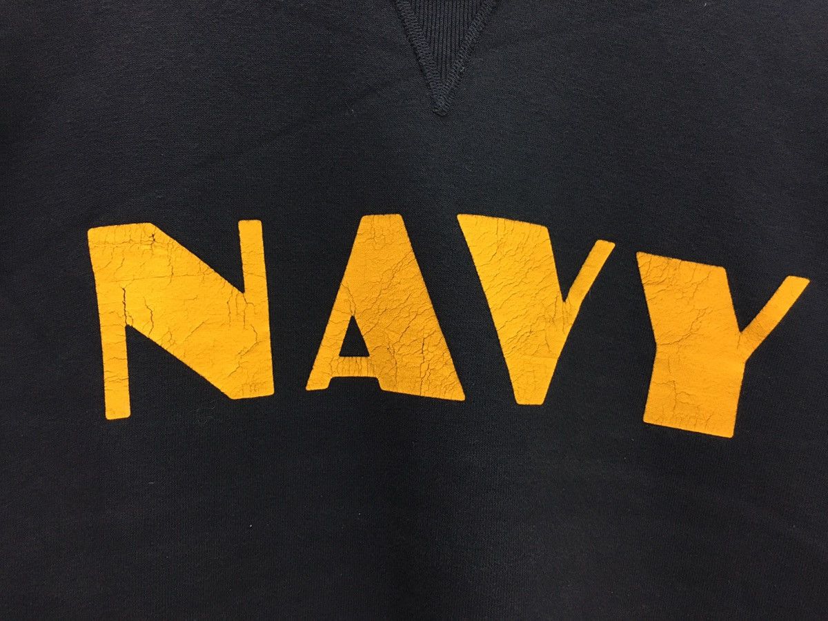 Vintage × Warehouse Warehouse Navy Army Military Design Sweatshirt Size US M / EU 48-50 / 2 - 3 Thumbnail