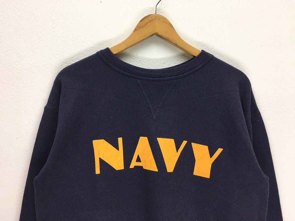 Vintage × Warehouse Warehouse Navy Army Military Design Sweatshirt Size US M / EU 48-50 / 2 - 2 Thumbnail