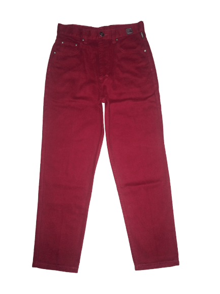 Image of Vintage 90's Versace Jeans Couture Denim Pants Made In Italy in Red, Men's (Size 31)