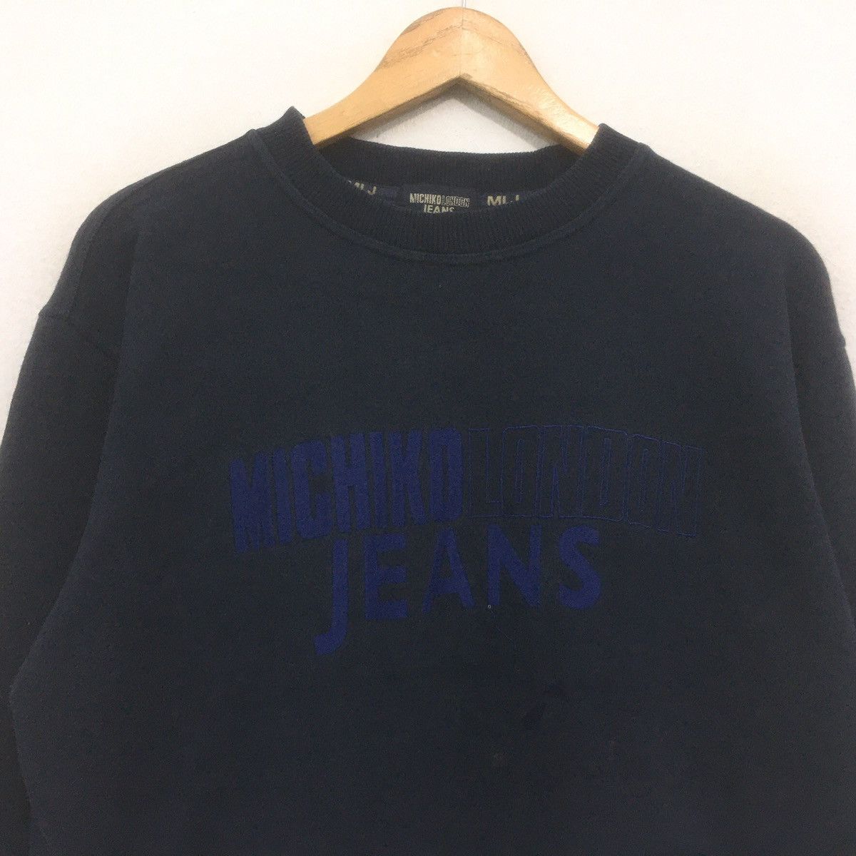 Japanese Brand × Michiko Koshino × Michiko Koshino London Michiko London Jeans Sweatshirt Crewneck BigLogo Size US M / EU 48-50 / 2 - 2 Thumbnail