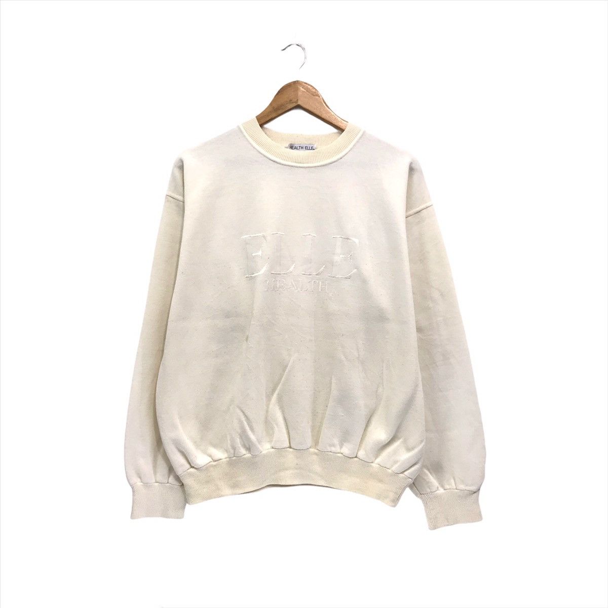 Japanese Brand Vintage Elle Sweatshirt Crew Embroidery Biglogo Elle Health Size US M / EU 48-50 / 2 - 1 Thumbnail