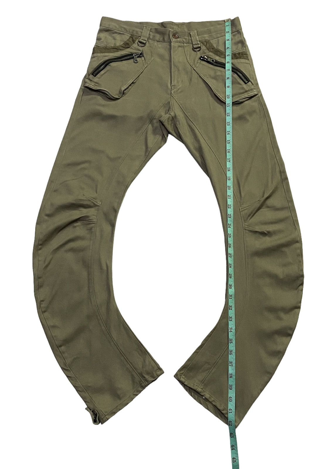 Japanese Brand PPFM Curved Leg Bondage Pants Size US 31 - 6 Thumbnail