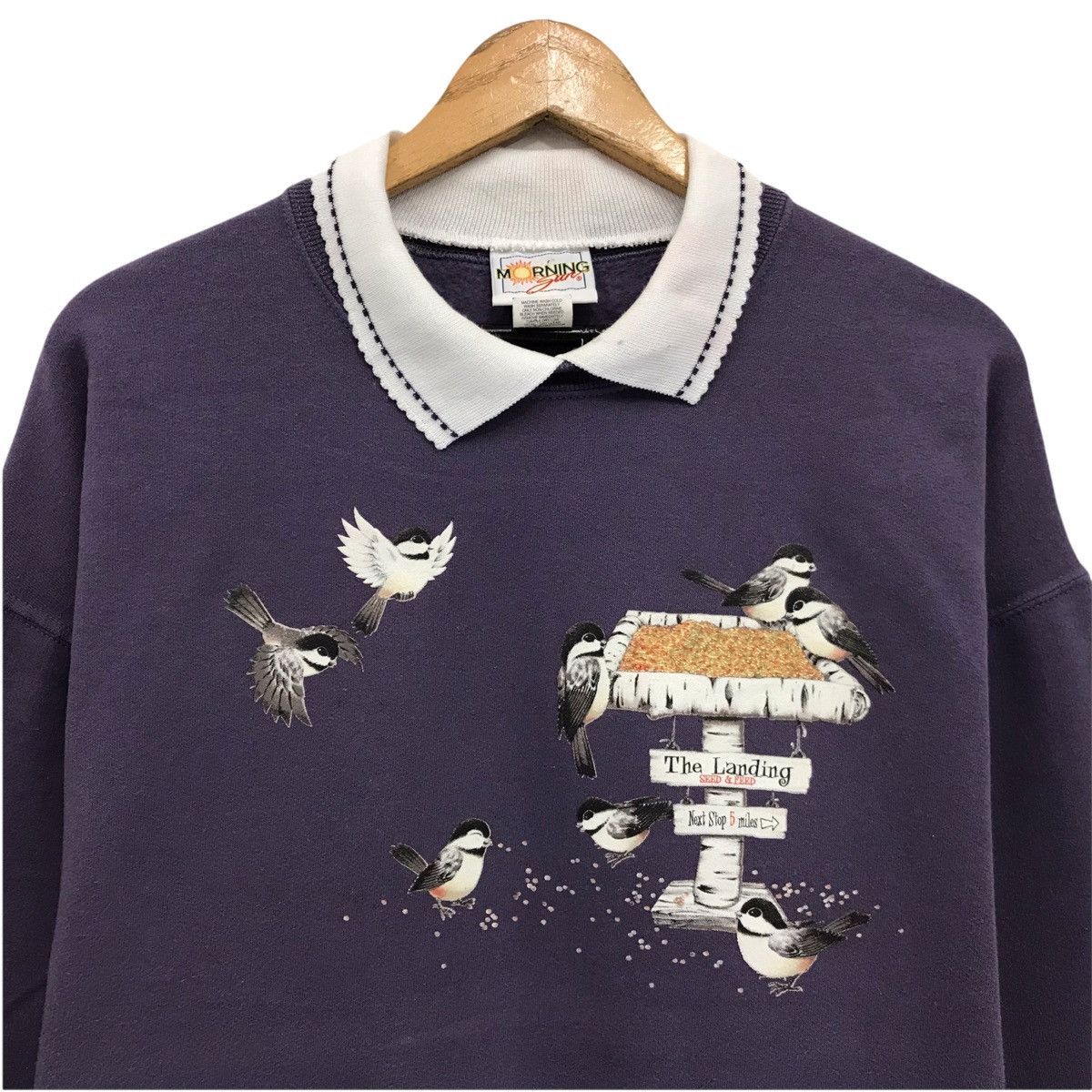 Vintage Vintage Morning Sun Bird Design Art Sweatshirt Size US M / EU 48-50 / 2 - 2 Thumbnail