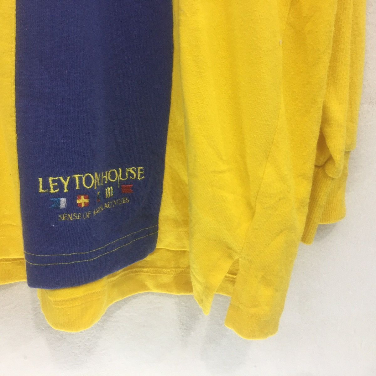 Japanese Brand × Sports Specialties Vintage LEYTON HOUSE LongSleve Sweatshirt Stripes Polo Size US L / EU 52-54 / 3 - 4 Thumbnail
