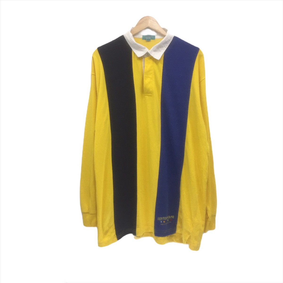 Japanese Brand × Sports Specialties Vintage LEYTON HOUSE LongSleve Sweatshirt Stripes Polo Size US L / EU 52-54 / 3 - 1 Thumbnail