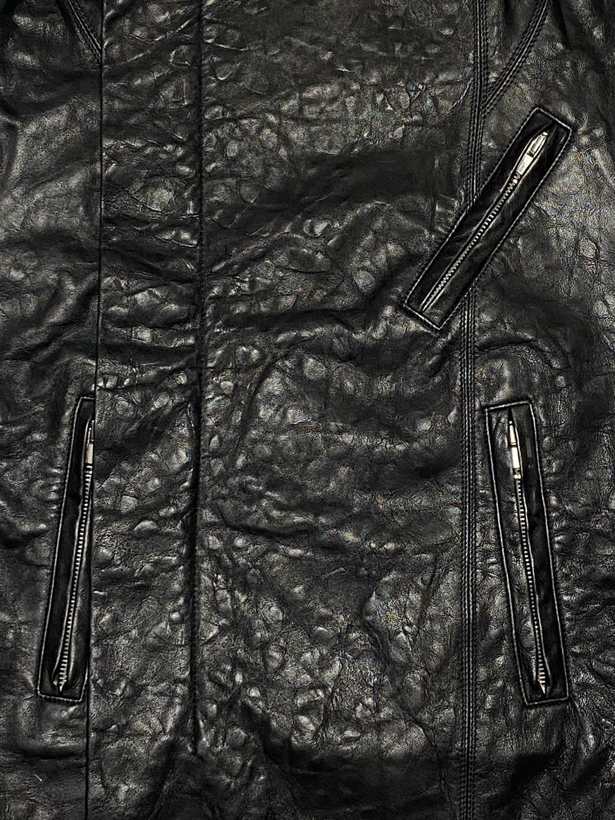 Rick Owens Nice Design‼️Rick Owens RP8713 Black Leather Biker Vest Size US XS / EU 42 / 0 - 19 Thumbnail