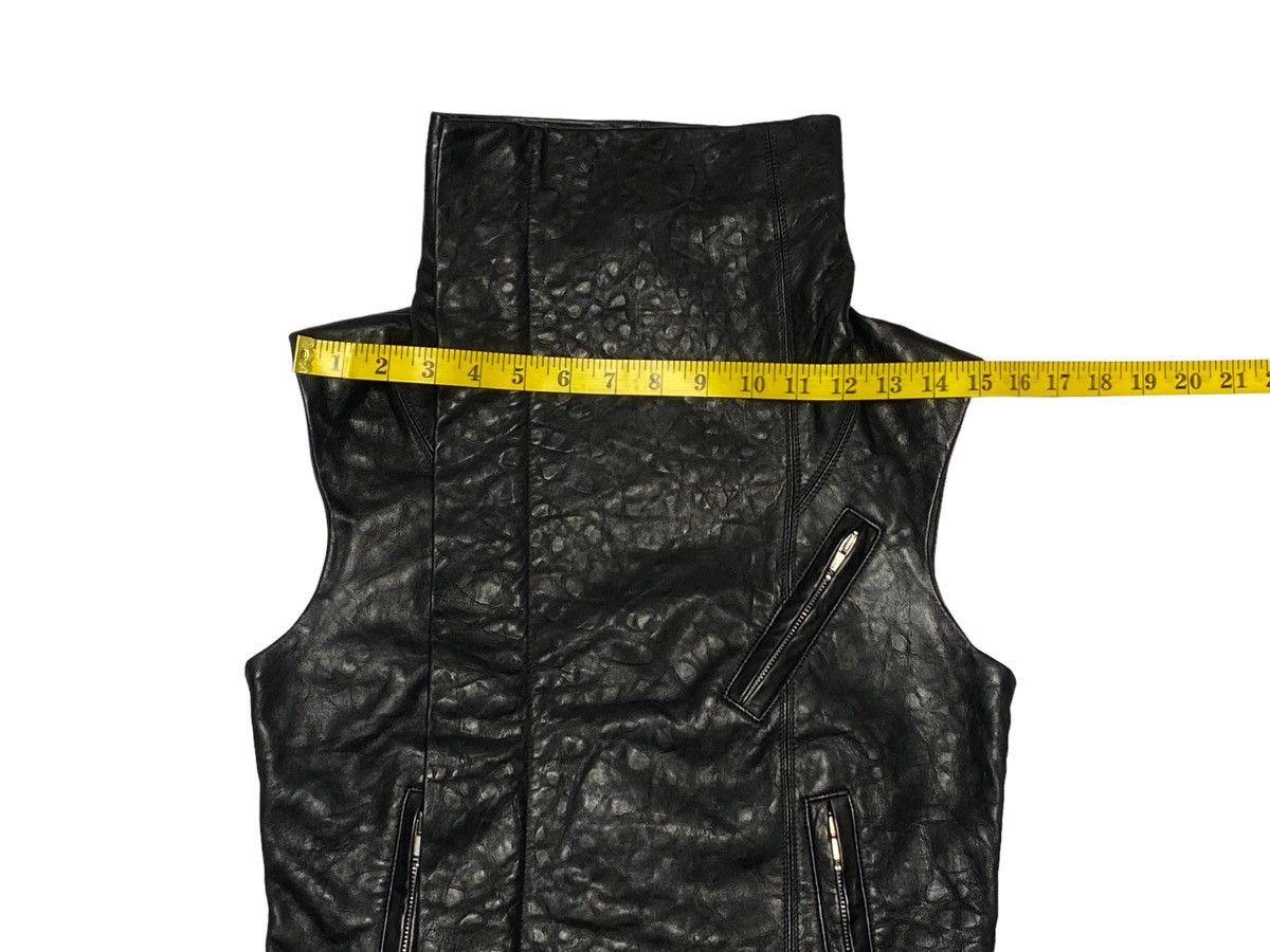 Rick Owens Nice Design‼️Rick Owens RP8713 Black Leather Biker Vest Size US XS / EU 42 / 0 - 7 Thumbnail