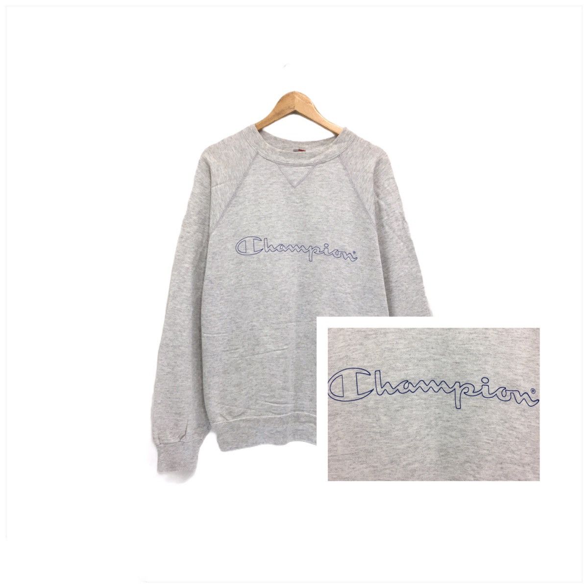 Champion × Japanese Brand × Vintage Vintage Champion Biglogo Spellout Champion Sweatshirt Size US L / EU 52-54 / 3 - 1 Thumbnail