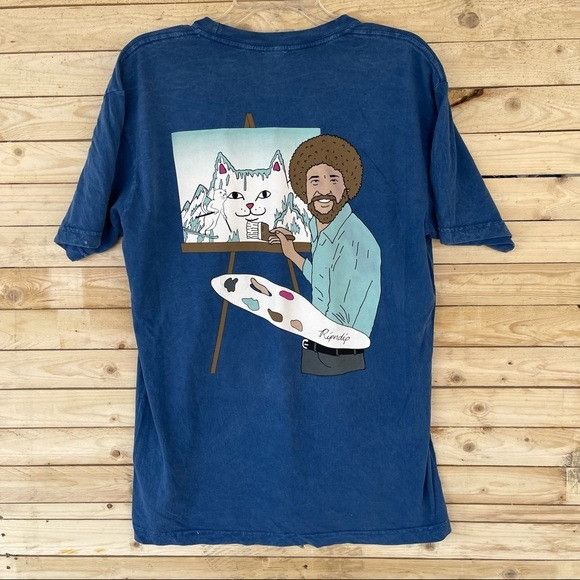 Rip N Dip NEW RIPNDIP BOB ROSS ACID WASH T SHIRT SZ 2XL Grailed