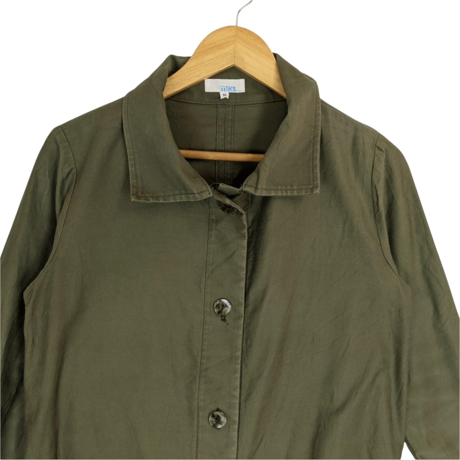 Japanese Brand MKS Military Style Light Trench Coat Jacket Size M / US 6-8 / IT 42-44 - 4 Thumbnail