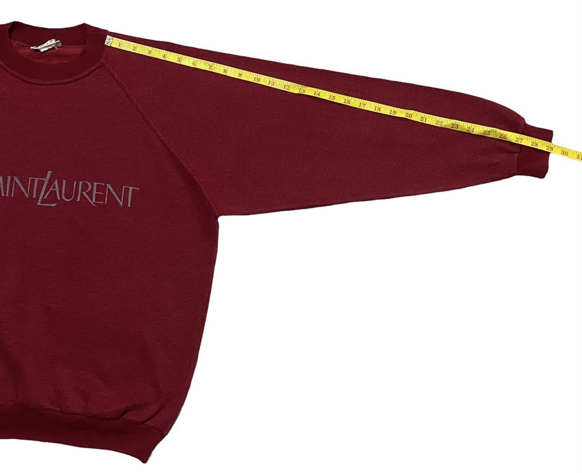 Vintage YVES SAINT LAURENT VINTAGE SWEATSHIRT RED SCRIPT Size US L / EU 52-54 / 3 - 6 Thumbnail