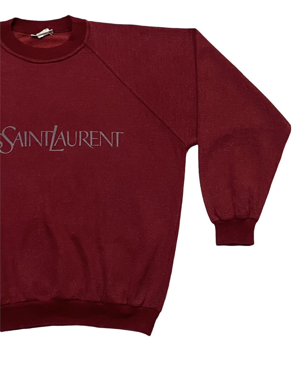 Vintage YVES SAINT LAURENT VINTAGE SWEATSHIRT RED SCRIPT Size US L / EU 52-54 / 3 - 14 Thumbnail