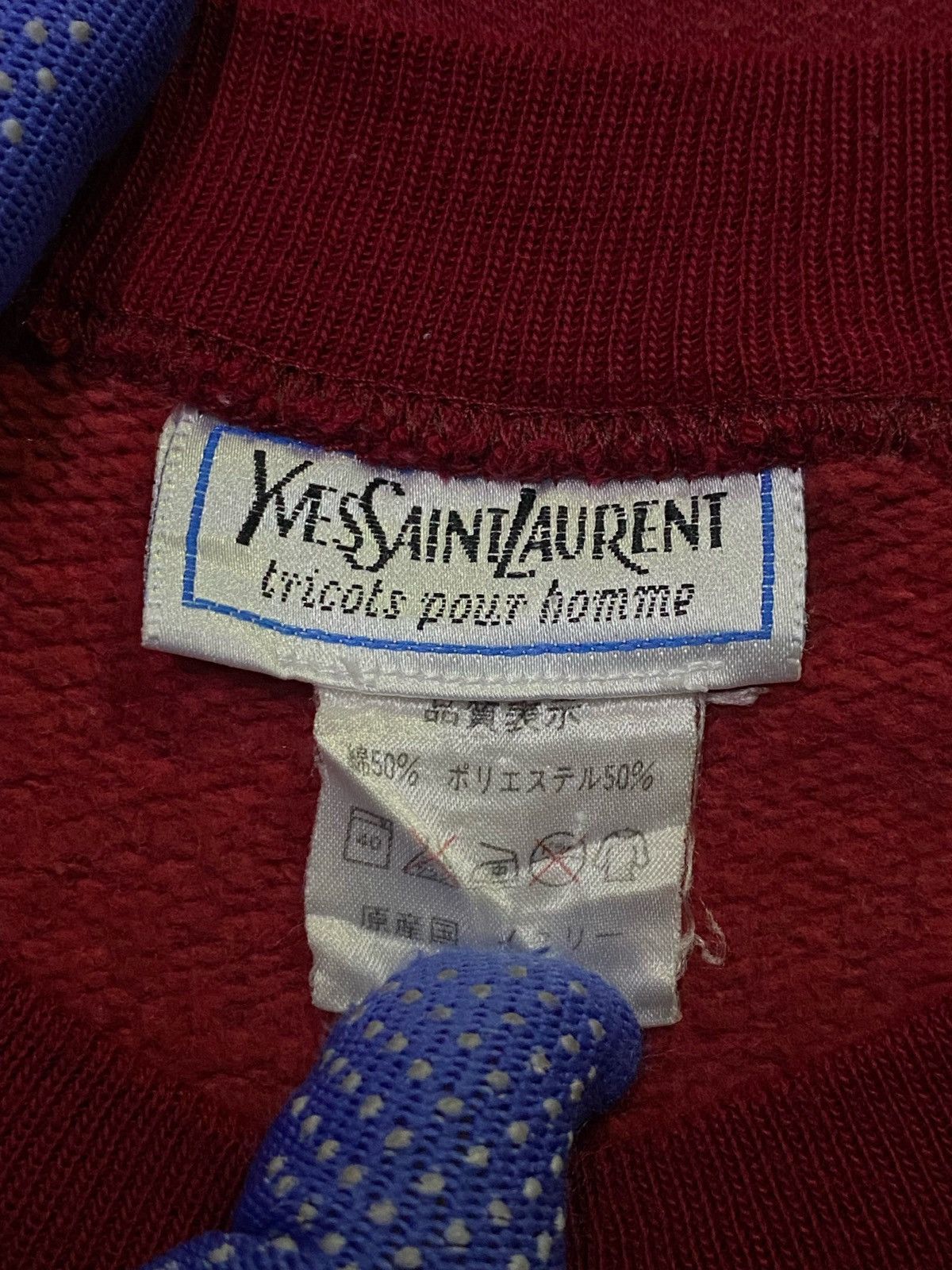 Vintage YVES SAINT LAURENT VINTAGE SWEATSHIRT RED SCRIPT Size US L / EU 52-54 / 3 - 8 Thumbnail