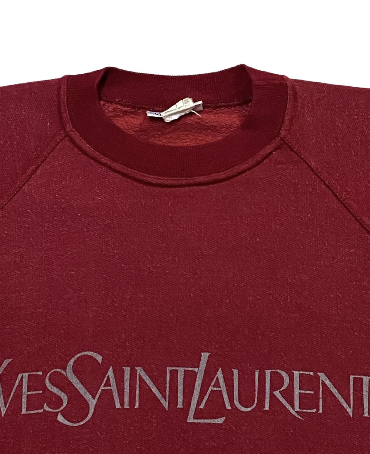 Vintage YVES SAINT LAURENT VINTAGE SWEATSHIRT RED SCRIPT Size US L / EU 52-54 / 3 - 13 Thumbnail