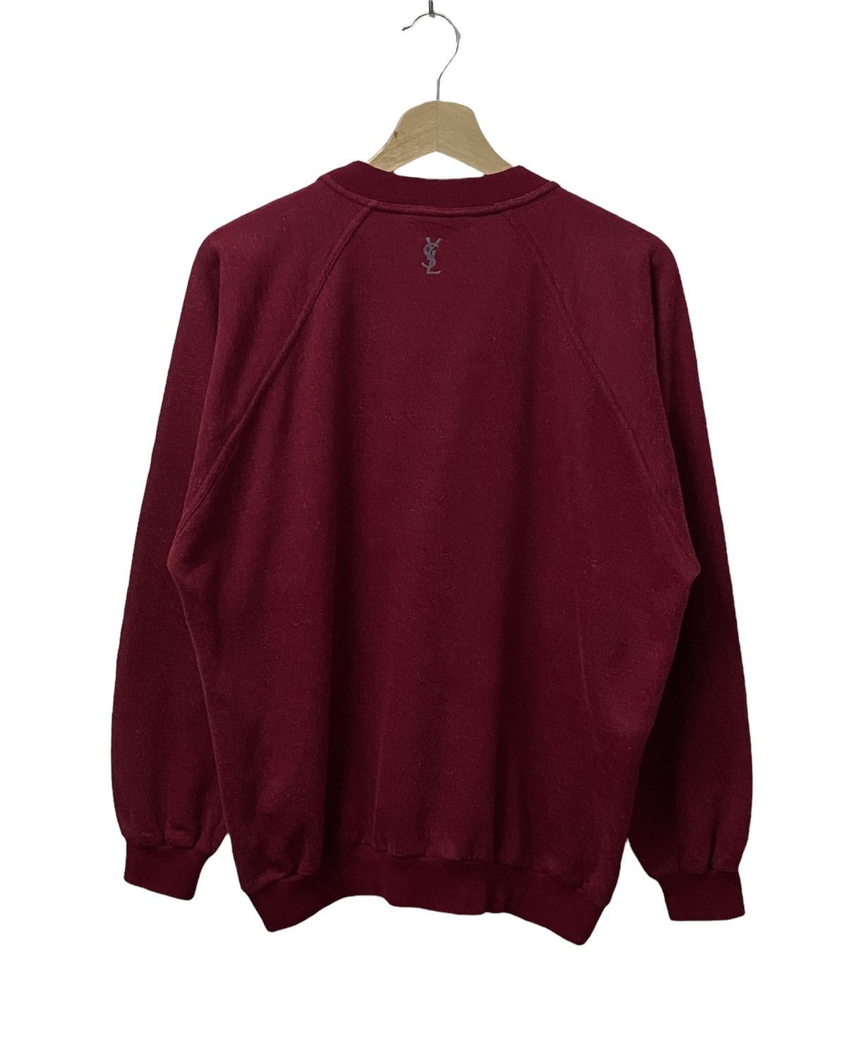 Vintage YVES SAINT LAURENT VINTAGE SWEATSHIRT RED SCRIPT Size US L / EU 52-54 / 3 - 3 Thumbnail