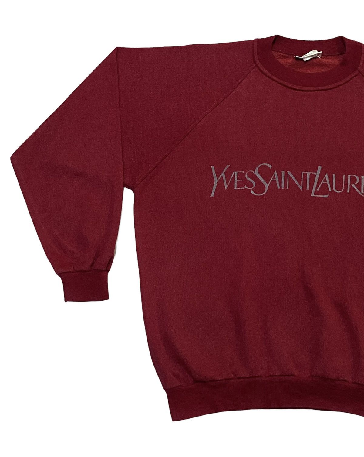 Vintage YVES SAINT LAURENT VINTAGE SWEATSHIRT RED SCRIPT Size US L / EU 52-54 / 3 - 15 Thumbnail
