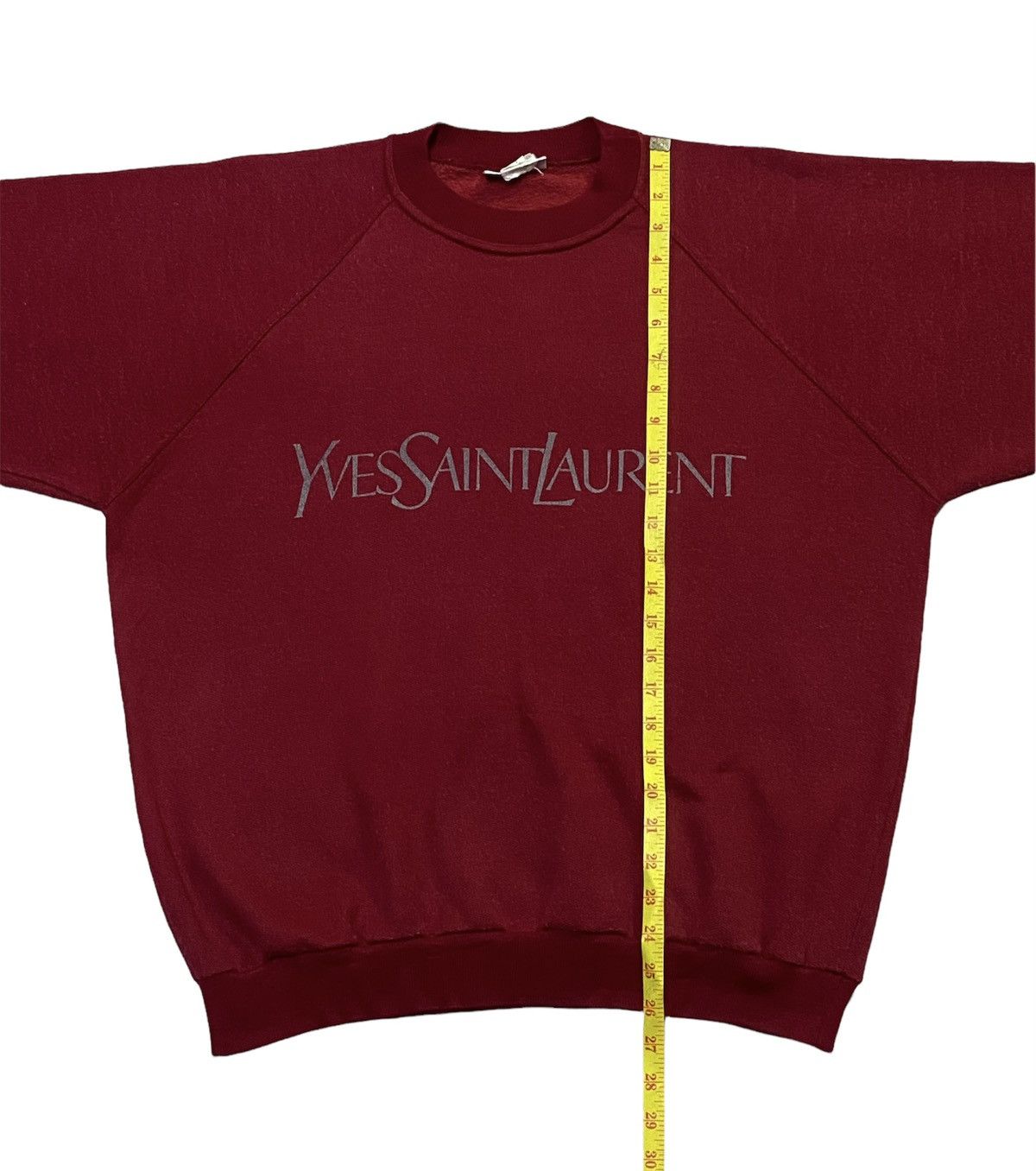 Vintage YVES SAINT LAURENT VINTAGE SWEATSHIRT RED SCRIPT Size US L / EU 52-54 / 3 - 5 Thumbnail