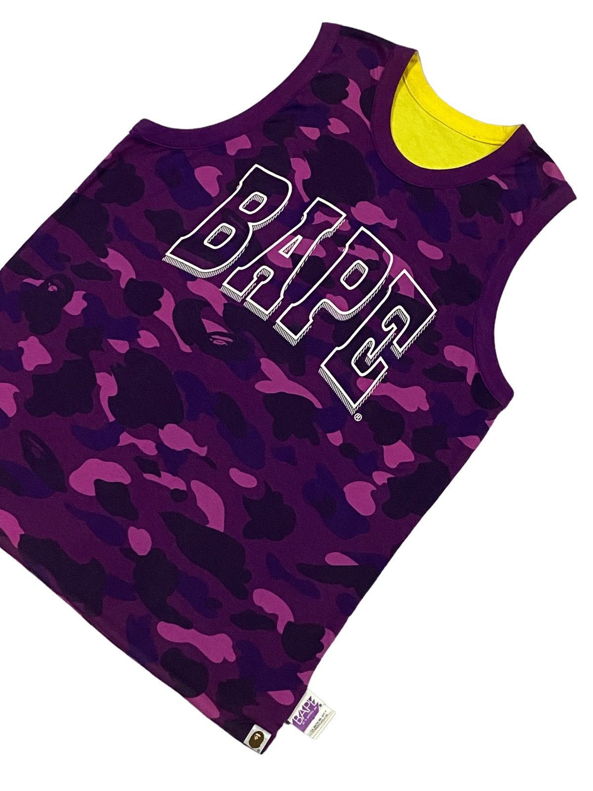 Bape × Nigo A Bathing Ape Reversible Purple Camo Tank Tops Size US M / EU 48-50 / 2 - 17 Thumbnail