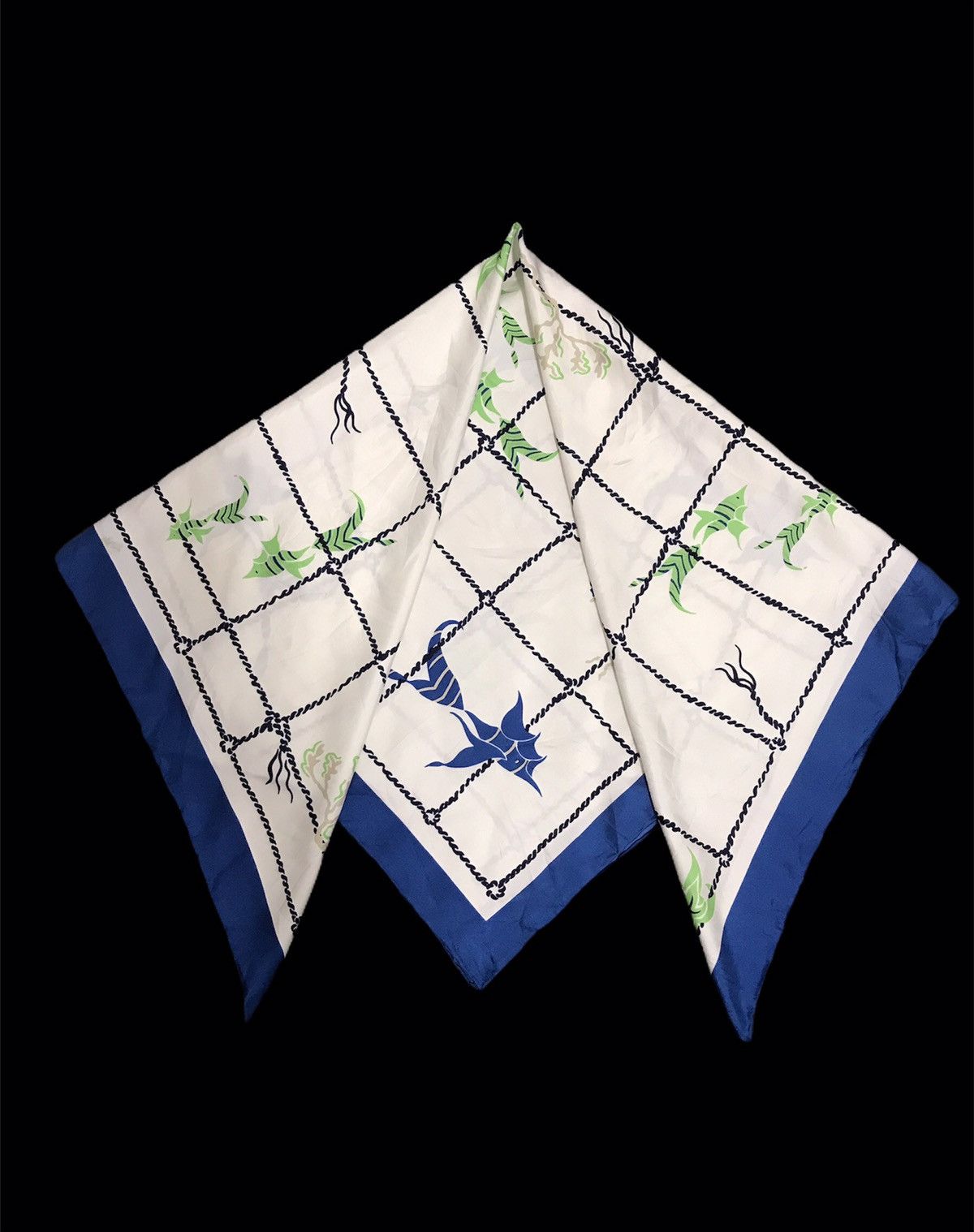 J.Crew × Other Vintage 90s J Crew Silk Scarf Baroque Floral Sublimation Size ONE SIZE - 6 Thumbnail