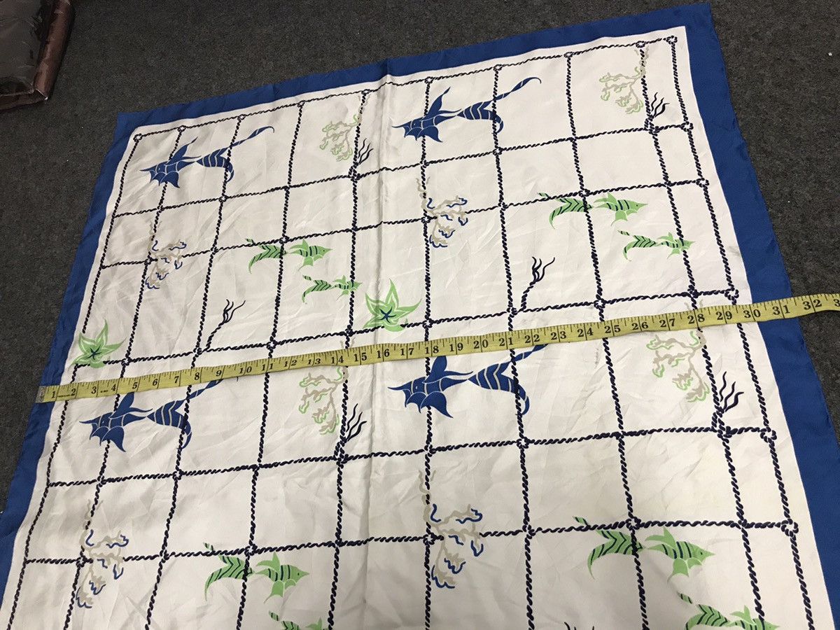 J.Crew × Other Vintage 90s J Crew Silk Scarf Baroque Floral Sublimation Size ONE SIZE - 3 Thumbnail
