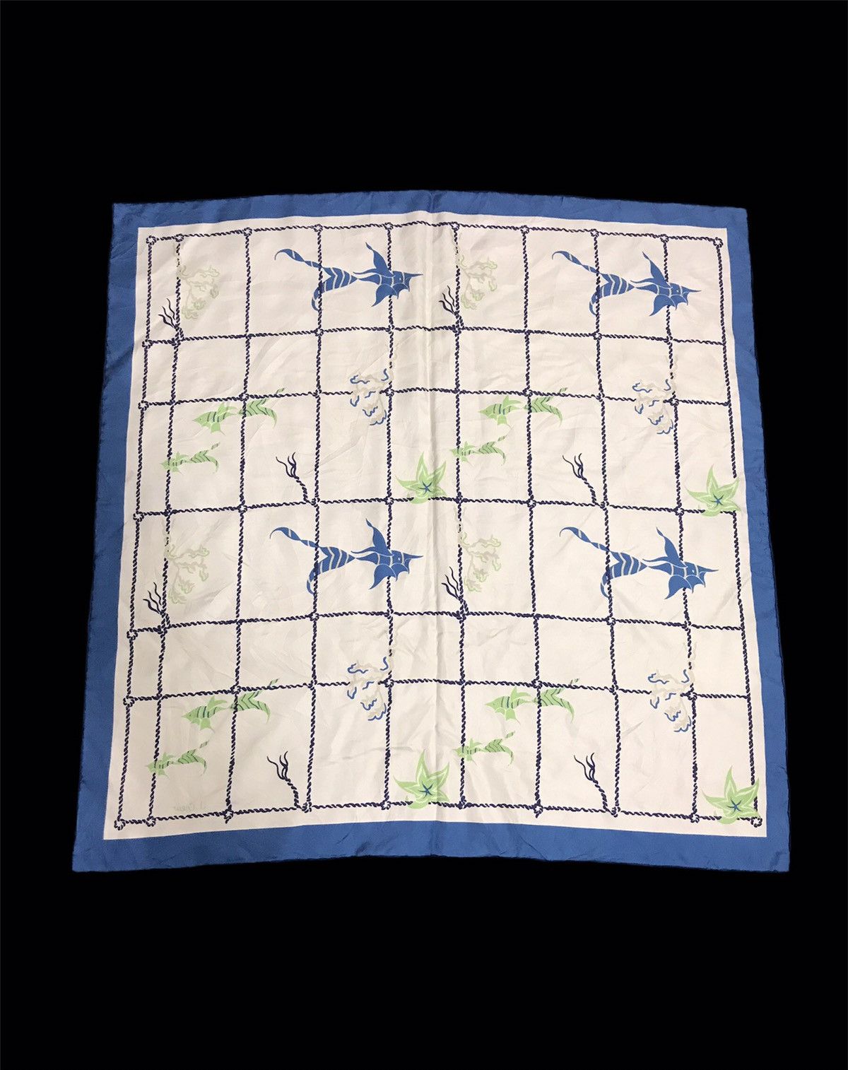 J.Crew × Other Vintage 90s J Crew Silk Scarf Baroque Floral Sublimation Size ONE SIZE - 2 Thumbnail